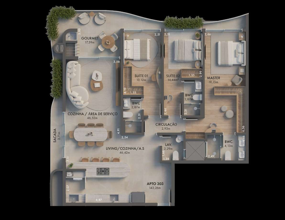 Planta duplex